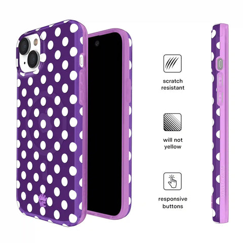 Violet Glow Polka Dot iPhone Case