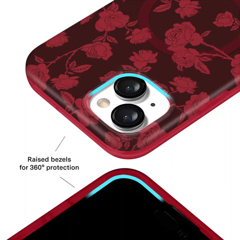 Dark Cherry Floral iPhone Case