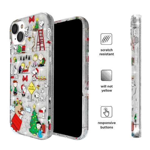 Snoopy Christmas Glitter iPhone Case