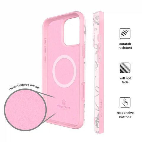 Pink Coastal Seashells iPhone Case
