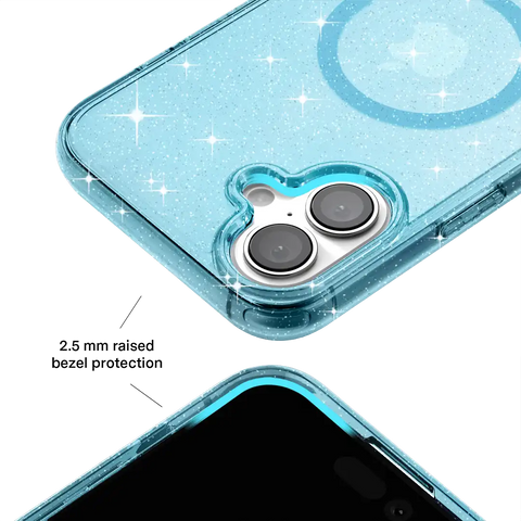 Blue Stardust Glitter iPhone Case