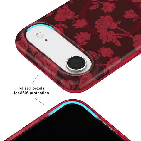 Dark Cherry Floral iPhone Case