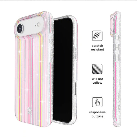 Sunkissed Stripes Glitter iPhone Case