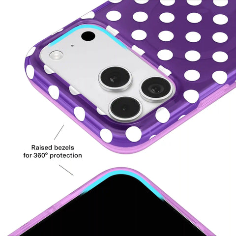 Violet Glow Polka Dot iPhone Case