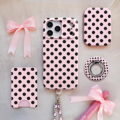 Princess Pink Polka Dot Portable MagSafe Charger Power Pack