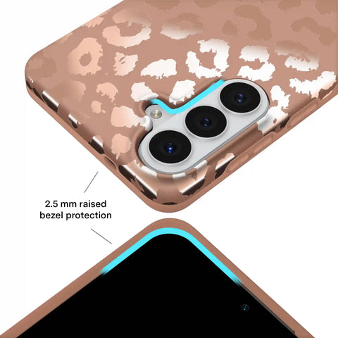Bronze Chrome Leopard Samsung Case