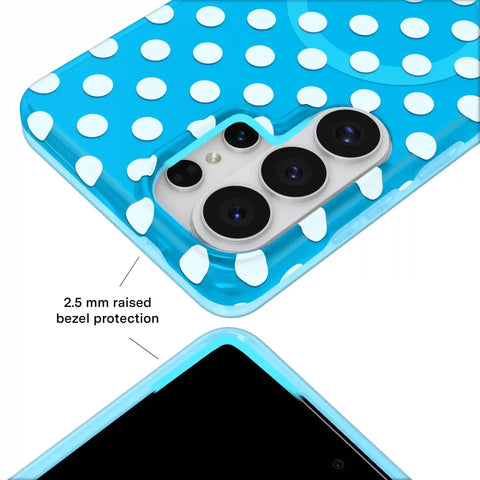 Aquamarine Polka Dot Samsung Case