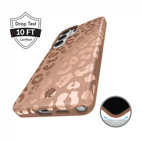 Bronze Chrome Leopard Samsung Case