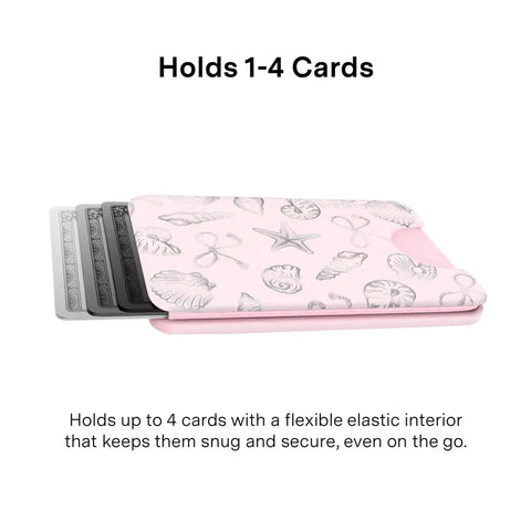 Pink Coastal Seashells MagSafe Wallet