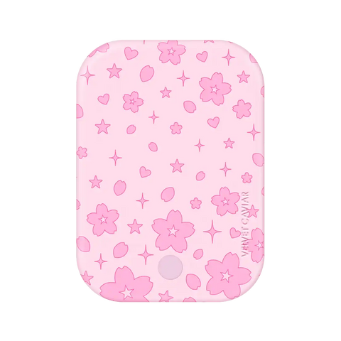 Pink Cherry Blossom Portable MagSafe Charger Power Pack
