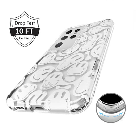 Clear Frosted Smiley Samsung Case