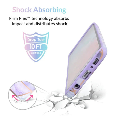 Purple Geometric Marble Samsung Case