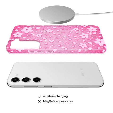 Cherry Blossom Glitter Samsung Case