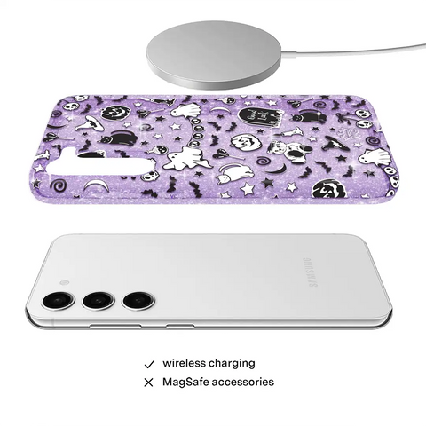 Witchy Lilac Glitter Samsung Case