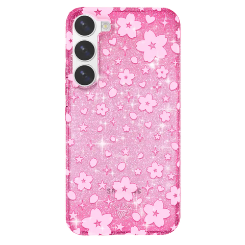 Cherry Blossom Glitter Samsung Case