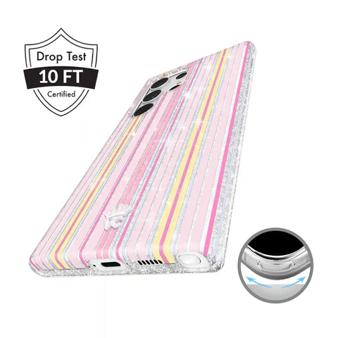 Sunkissed Stripes Glitter Samsung Case
