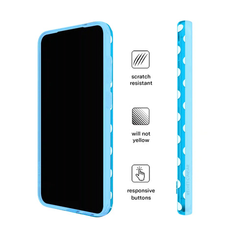 Aquamarine Polka Dot Samsung Case