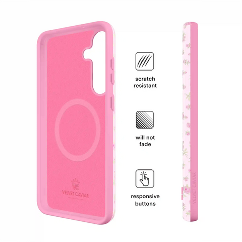 Dainty Pink Floral Samsung Case
