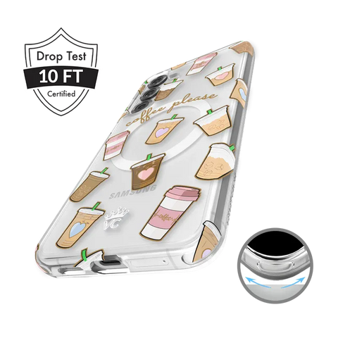 Coffee First Clear Samsung Galaxy Case